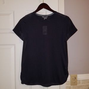 Vince black silk and cashmere top